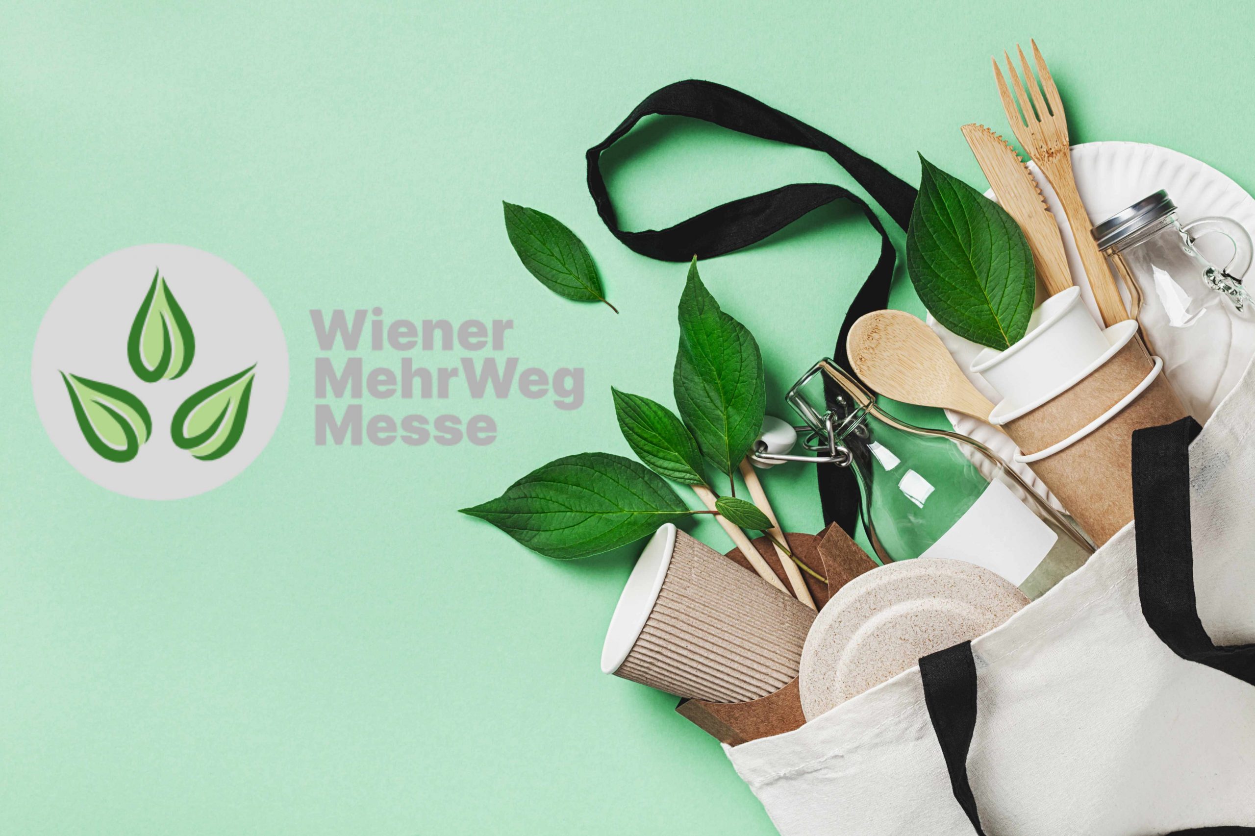 Wiener MehrwegMesse, Holzbesteck, grüne Blätter